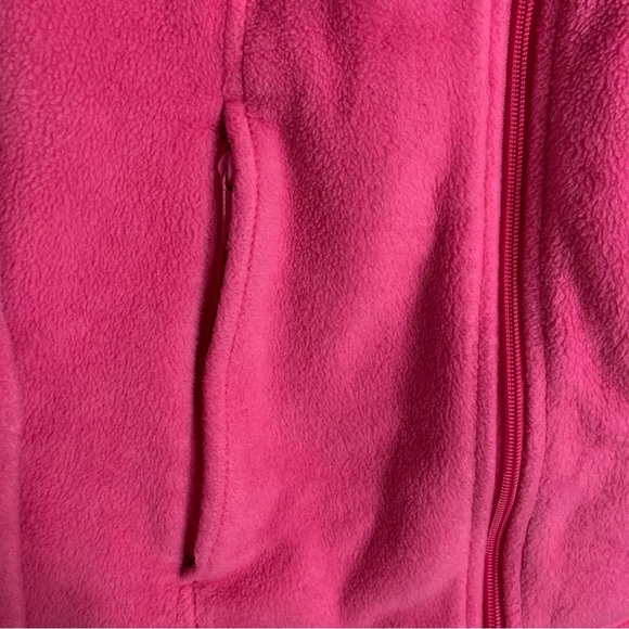 Columbia Womens Collared Pink Fleece Zip-up Jacket w/ Zipper Pockets Size M - Picture 6 of 10